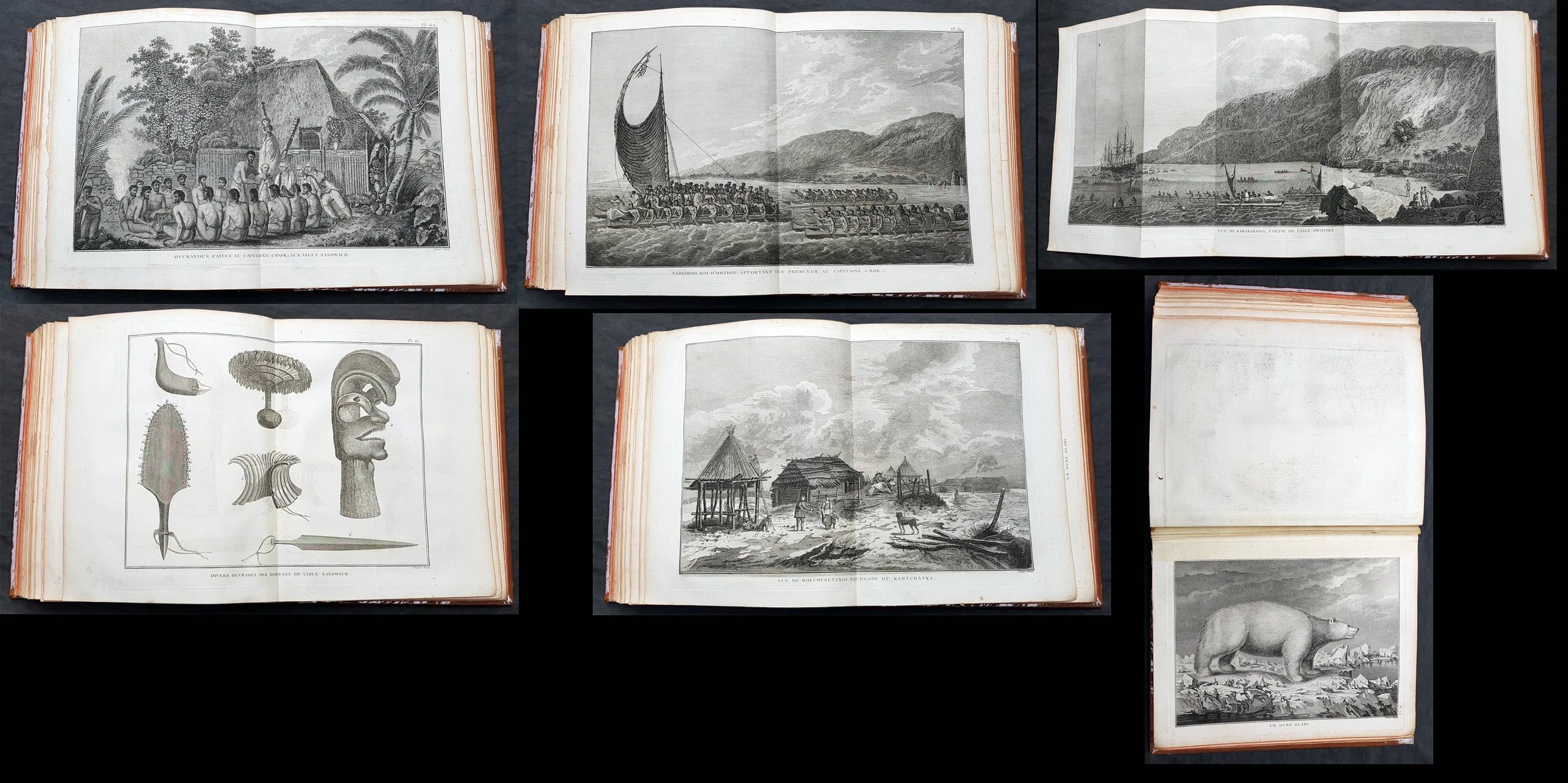 1774, 1777 & 1785 Capt James Cook 3 Atlas Volumes 1st Editions 204 Maps & Prints