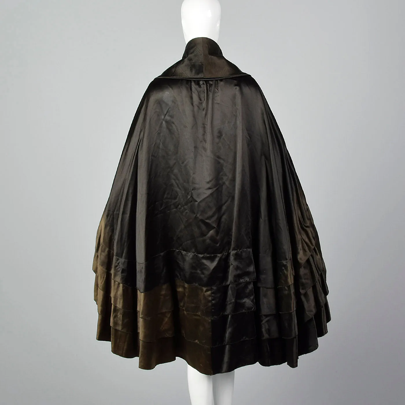 1920s Art Deco Layered Silk Cape