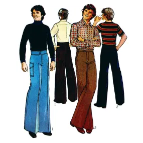 1970s Sewing Pattern, Men’s Trousers - Waist: 34” (87cm)