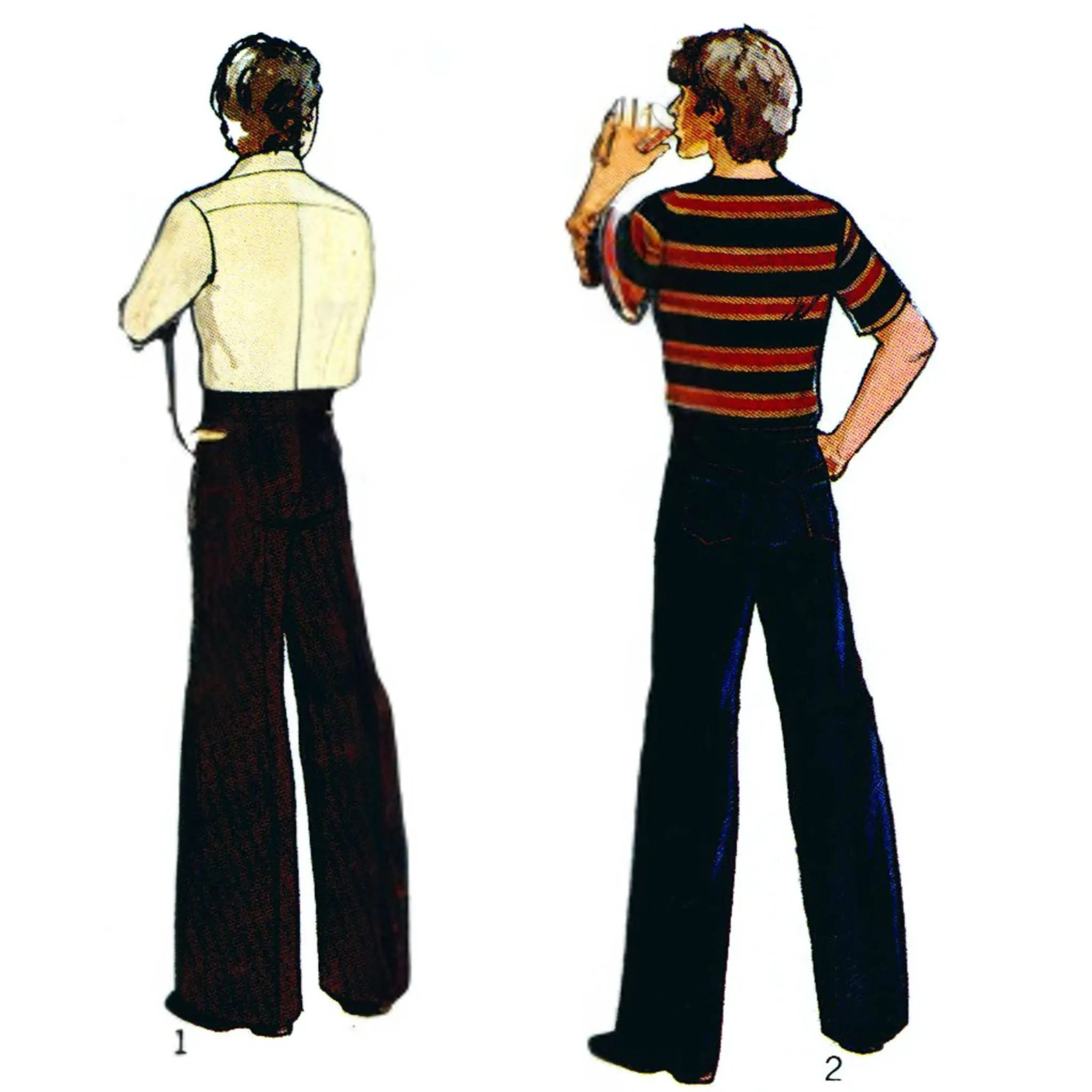 1970s Sewing Pattern, Men’s Trousers - Waist: 34” (87cm)