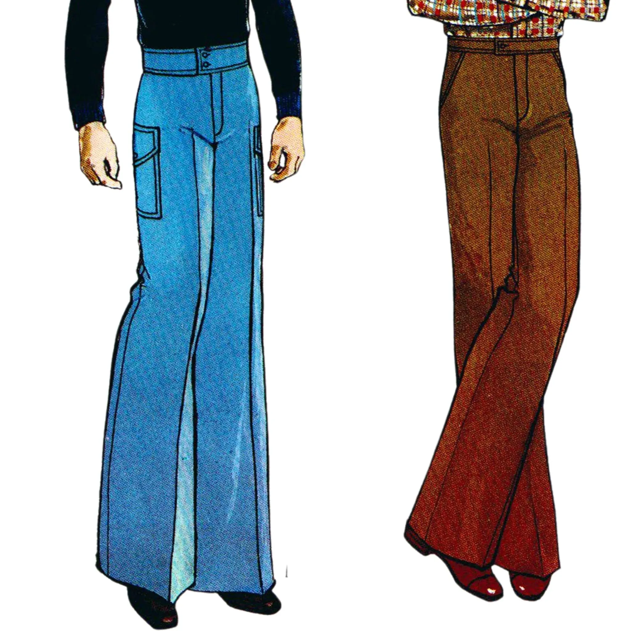 1970s Sewing Pattern, Men’s Trousers - Waist: 34” (87cm)