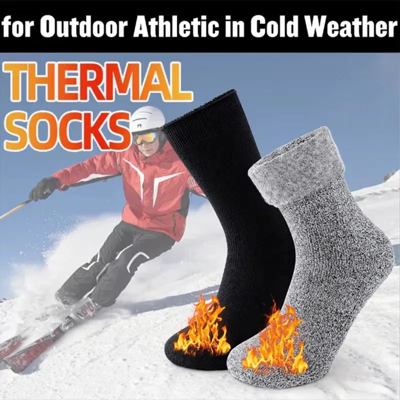 2 Pairs Winter thick Thermal Ski Snowboard Hiking Socks