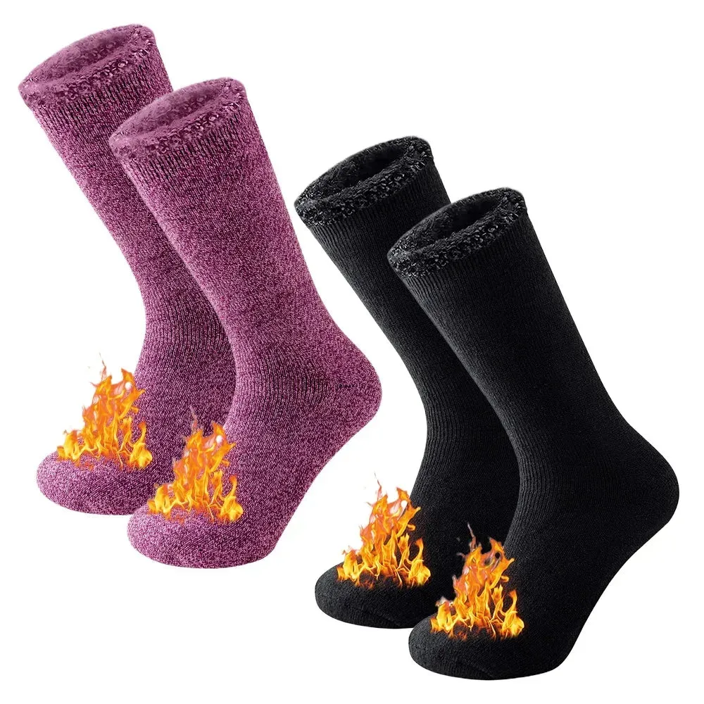 2 Pairs Winter thick Thermal Ski Snowboard Hiking Socks