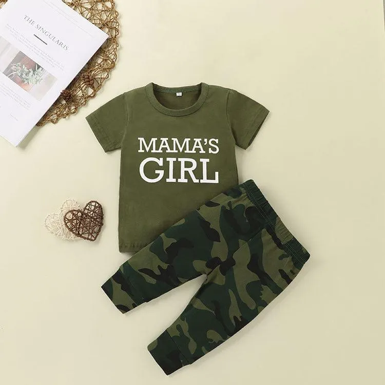 3-piece Camouflage Hat&T-shirt&Pants for Baby