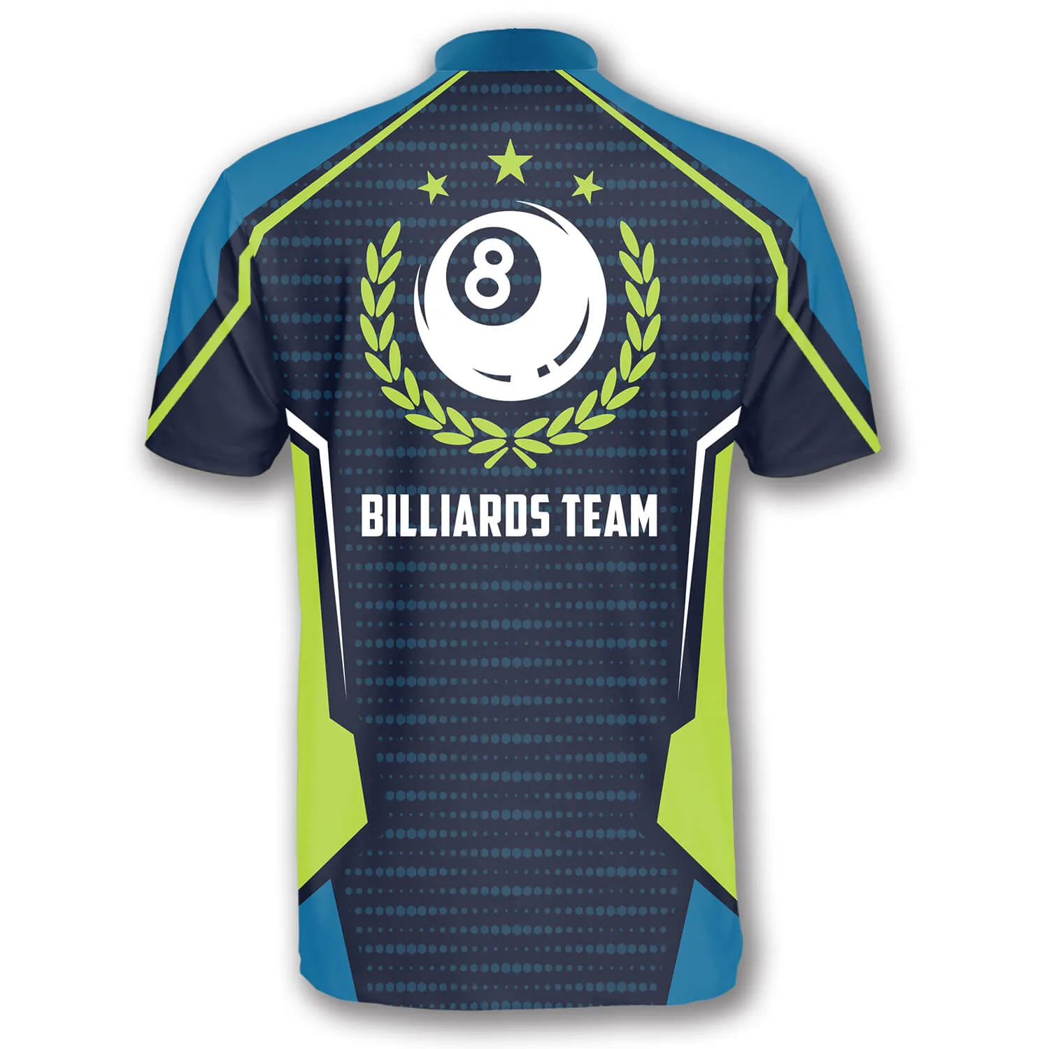 3D All Over Print Green Blue Dot Lines Custom Billiard Jerseys for Men, Personalized Billiard Shirt