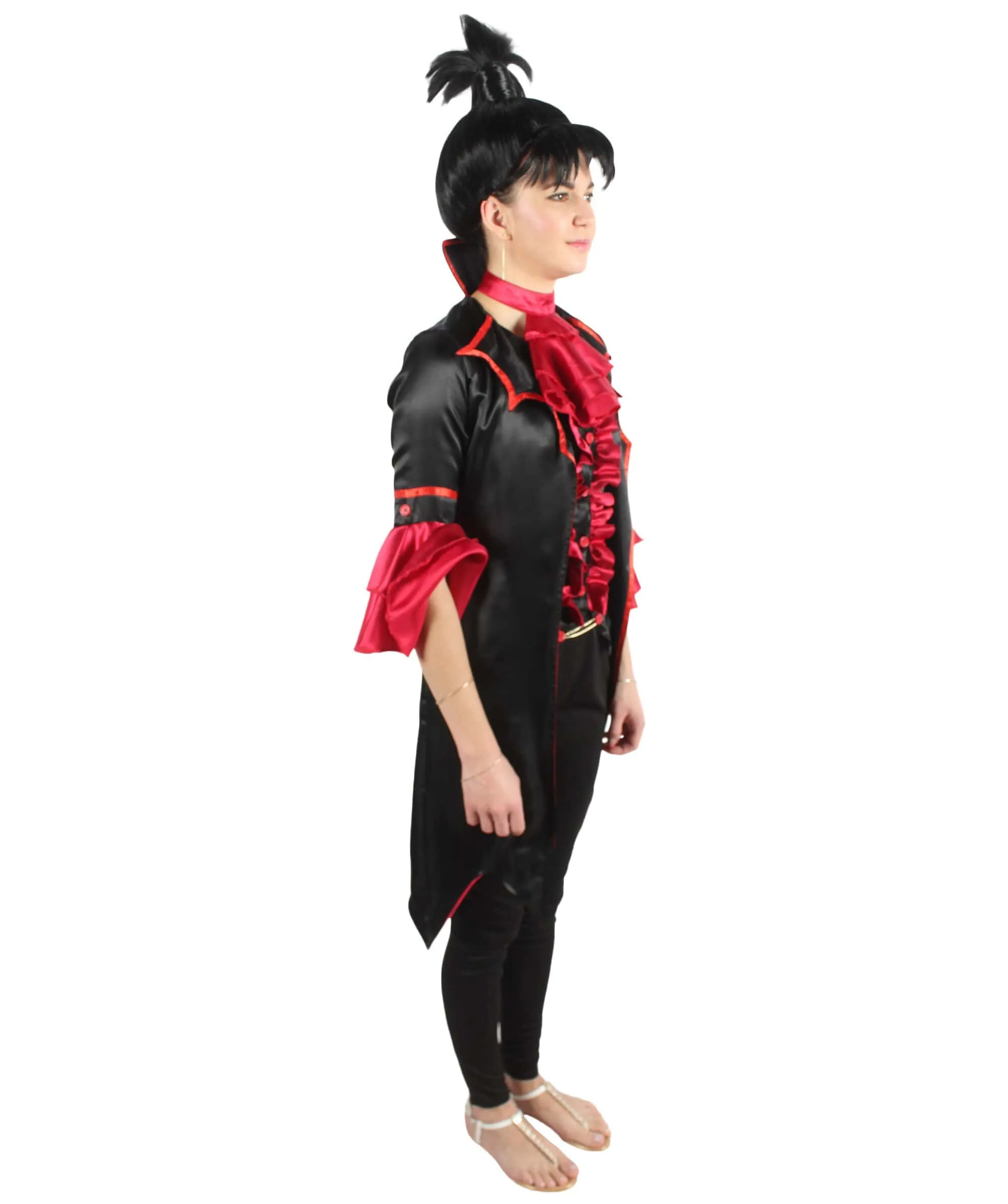 Adult Women’s Exquisite Vampire Costume with Attached Collar | Multiple Size Options