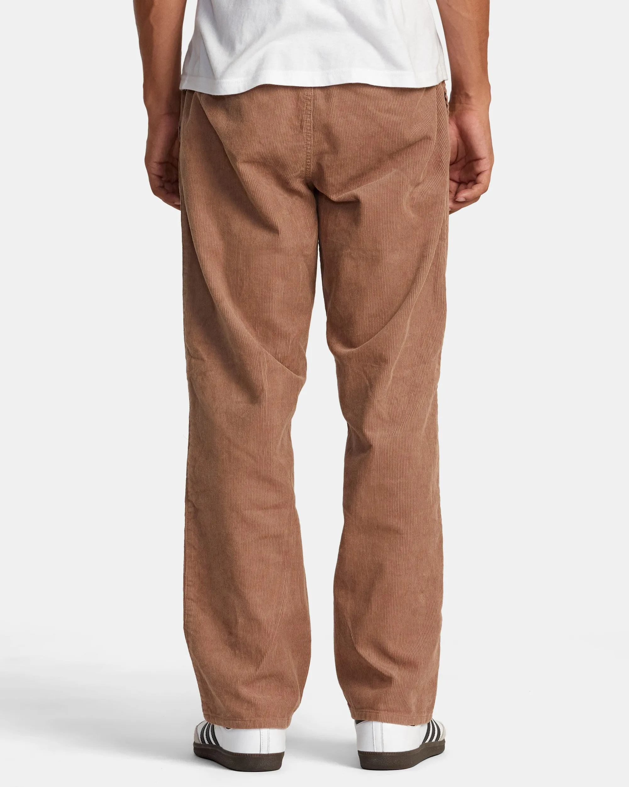 Americana Elastic Waist Cord Pants - Sonora Brown