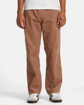 Americana Elastic Waist Cord Pants - Sonora Brown