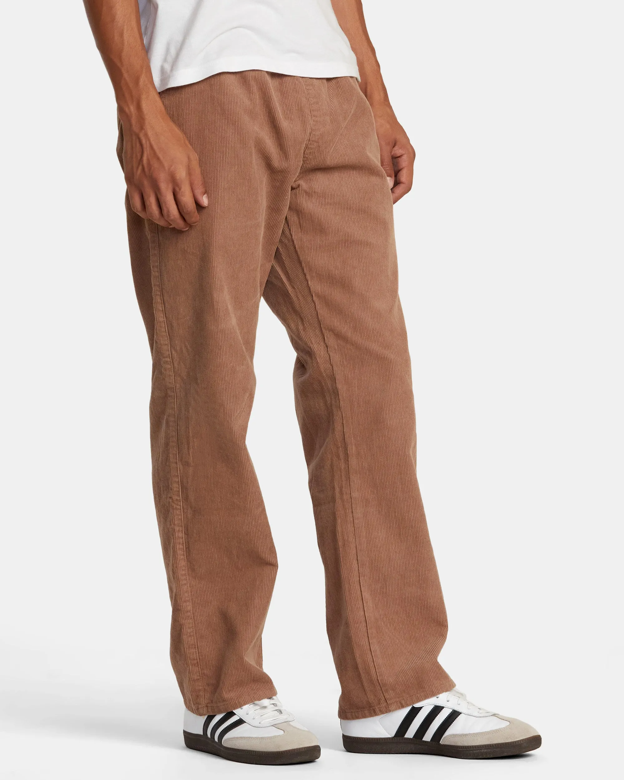 Americana Elastic Waist Cord Pants - Sonora Brown