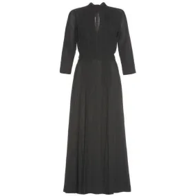 ARCHIVE - 1970s Black Ossie Clark Wrap Dress