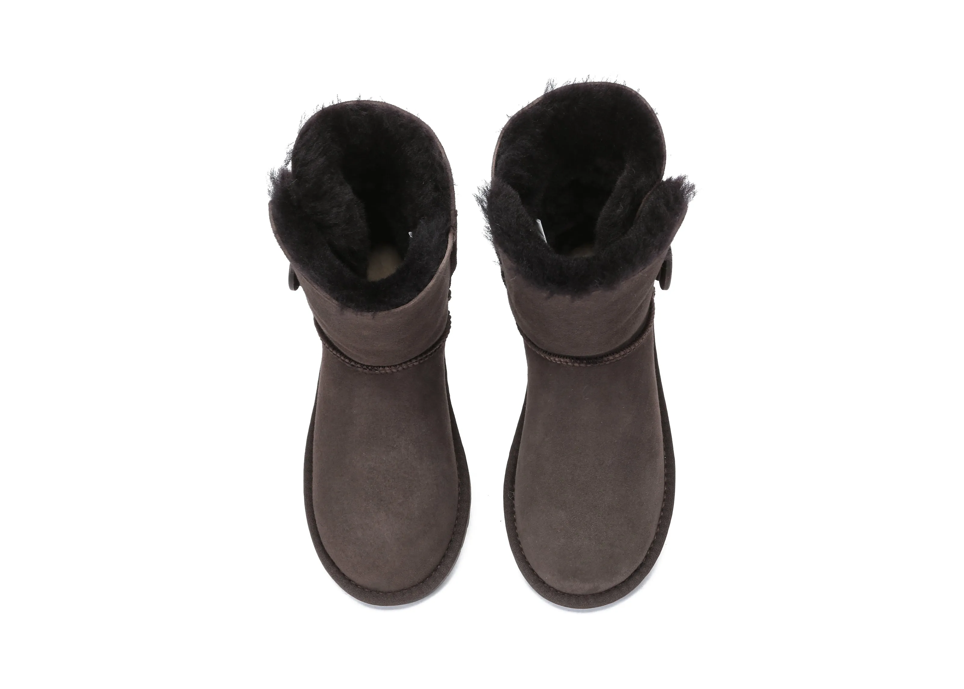 Australian Premium Double Face Sheepskin Short Button Water Resistant Boots