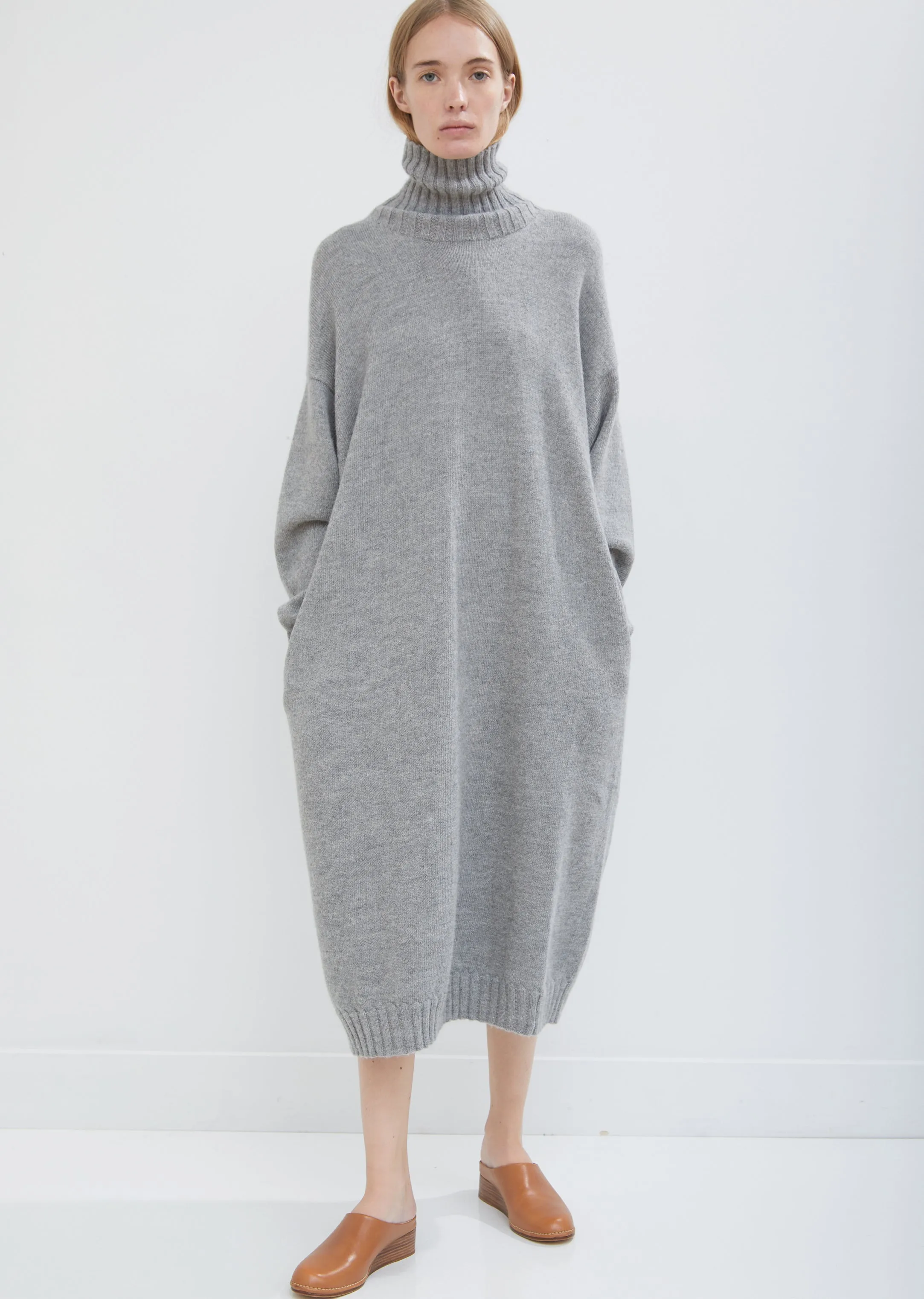 Baby Alpaca Turtleneck Dress