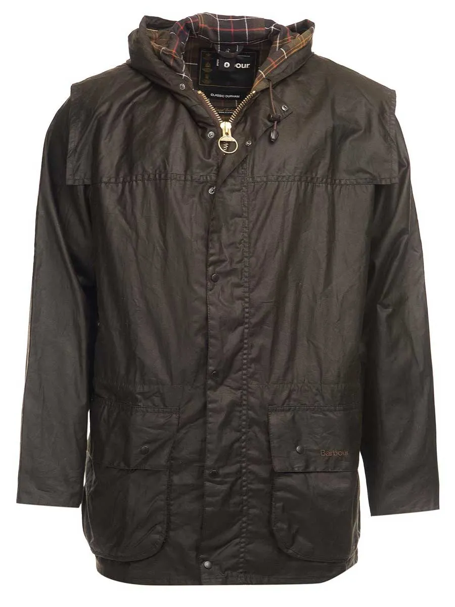 BARBOUR Classic Durham Wax Jacket - Mens  - Olive