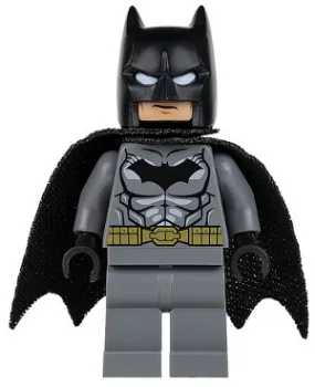 Batman, Dark Bluish Gray Suit, Gold Belt, Black Hands, Spongy Cape