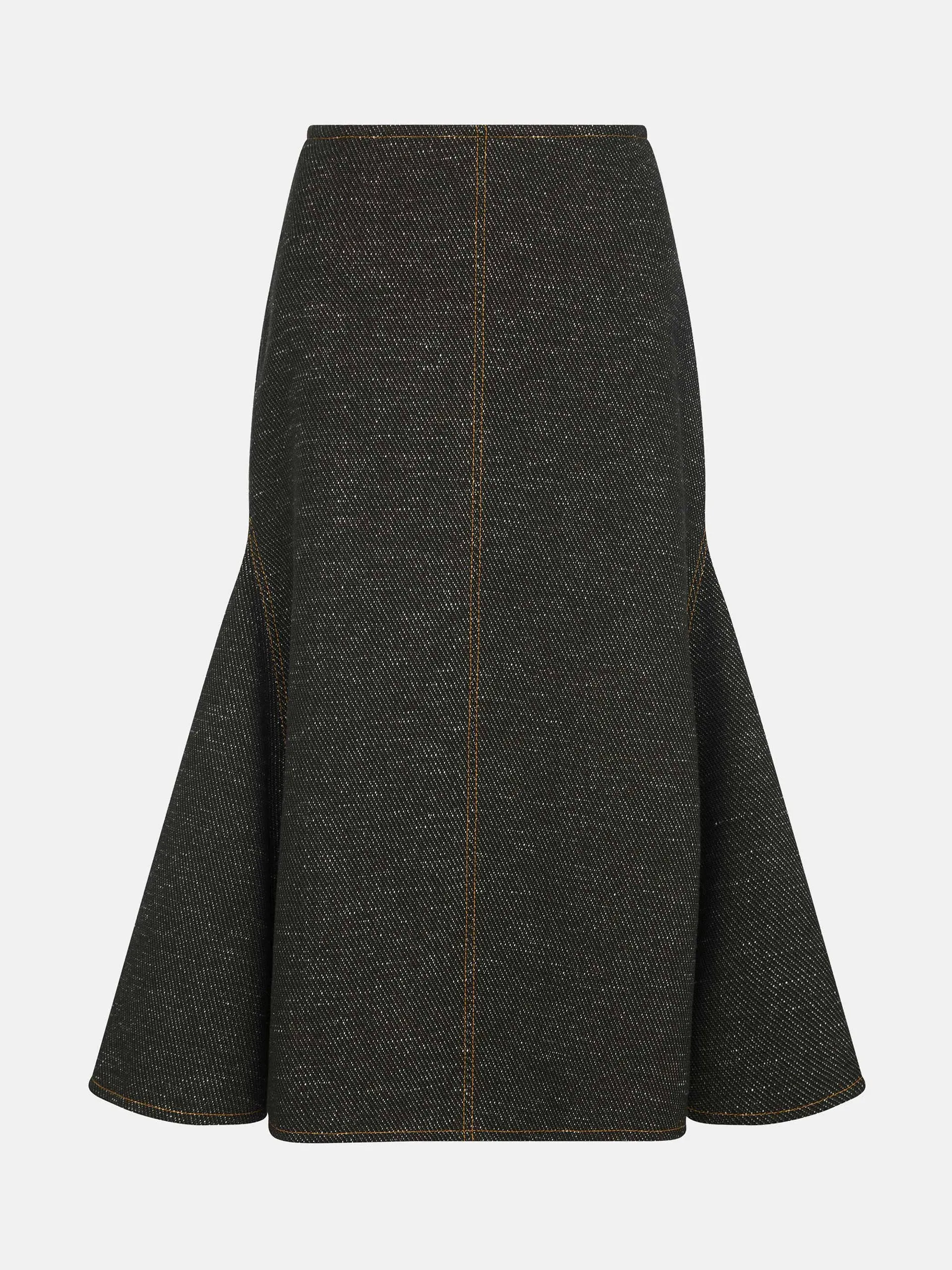 Black and brown Queenie denim skirt