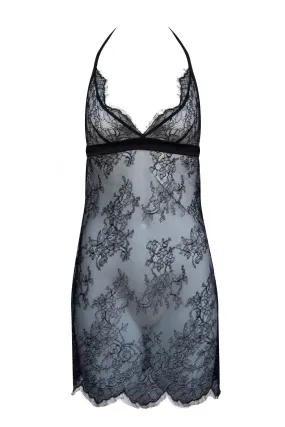 Black Swan Lace Satin Slip