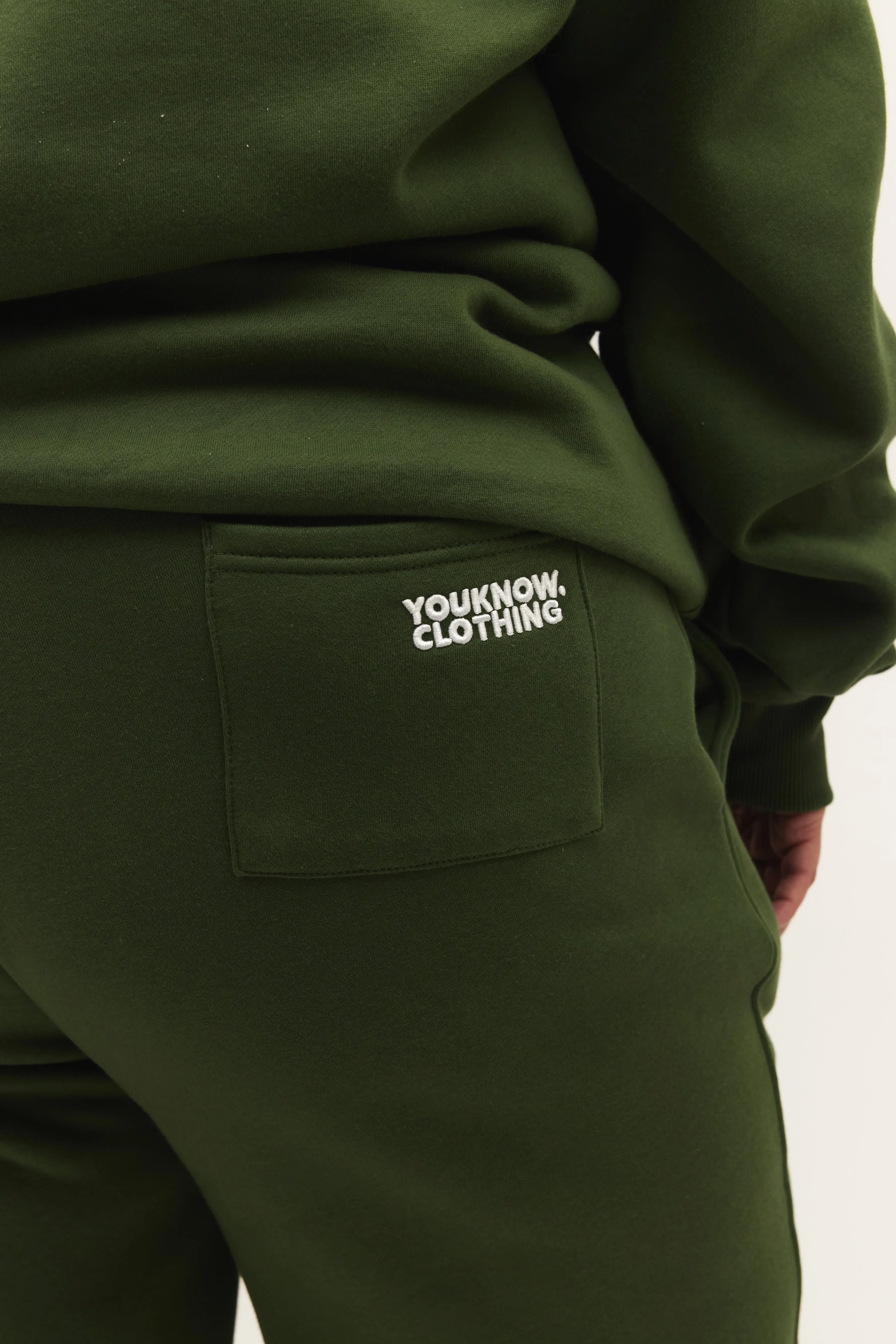 BLOCK WIDE-LEG SWEATPANTS | GREEN