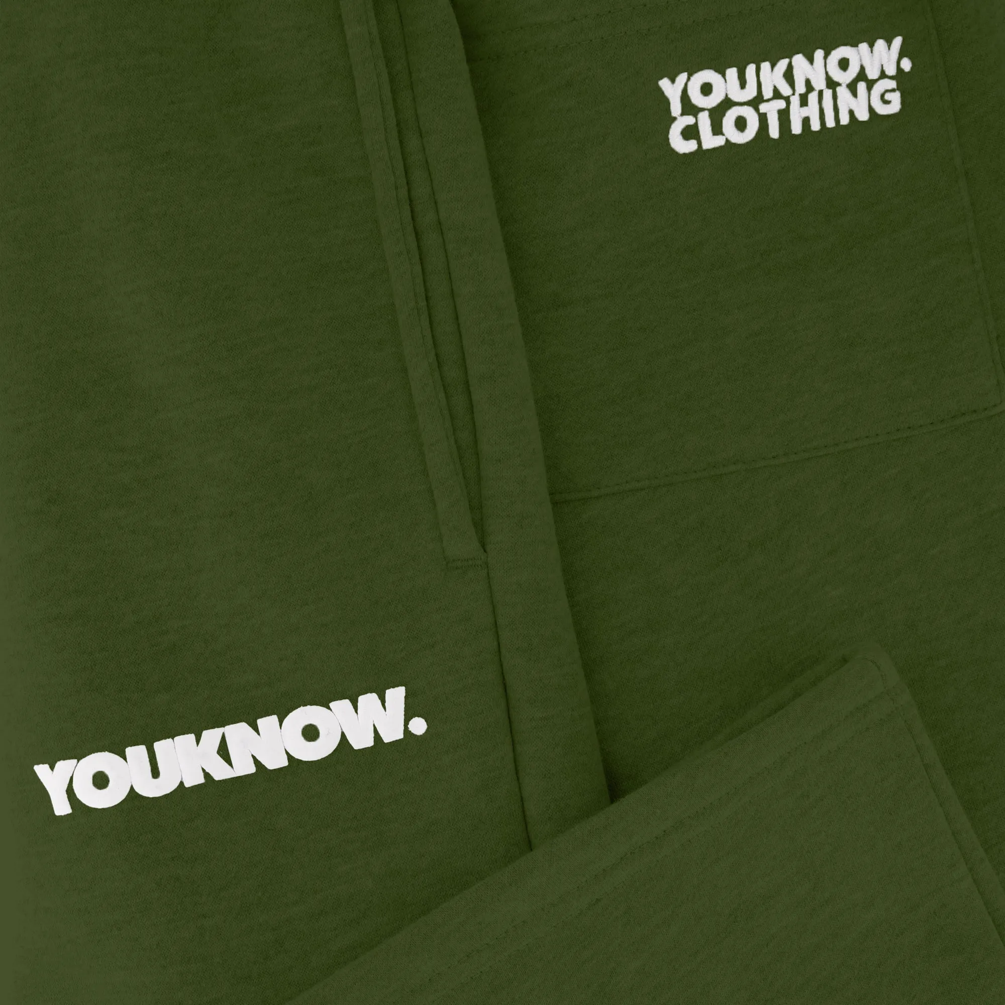 BLOCK WIDE-LEG SWEATPANTS | GREEN