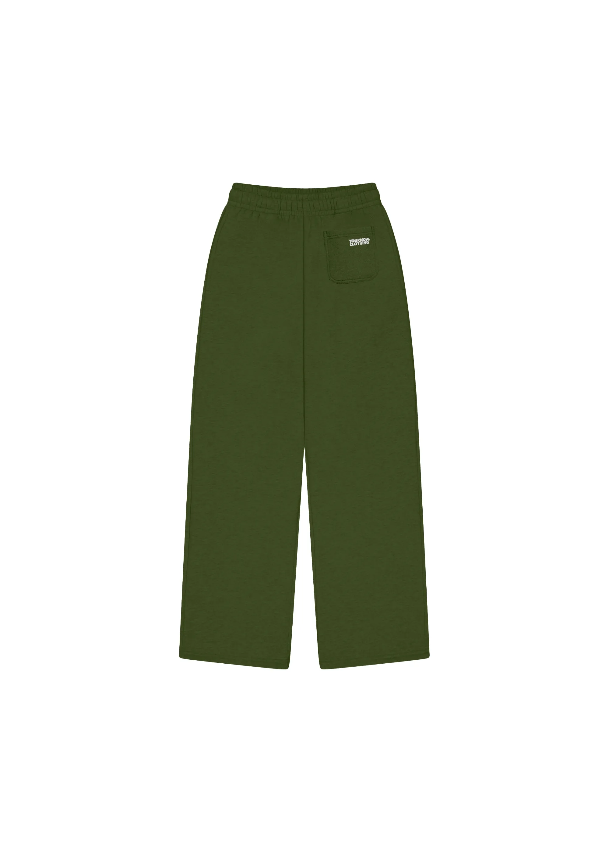 BLOCK WIDE-LEG SWEATPANTS | GREEN