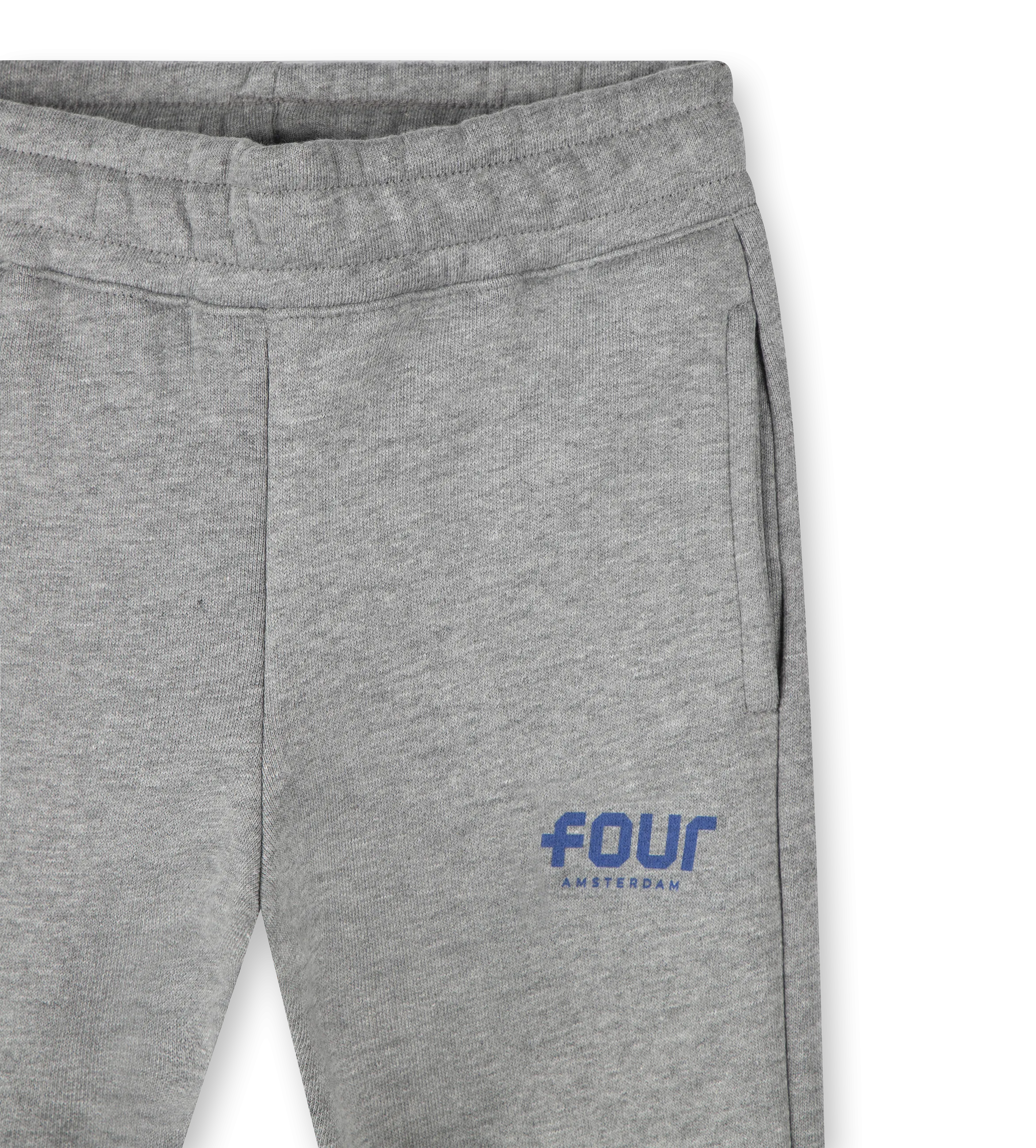 Blue Logo Sweatpants Grey Melange