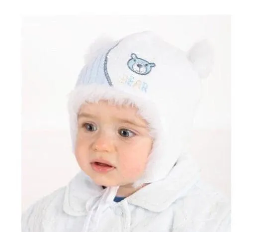 Boys Winter Knit Polar Bear Hat