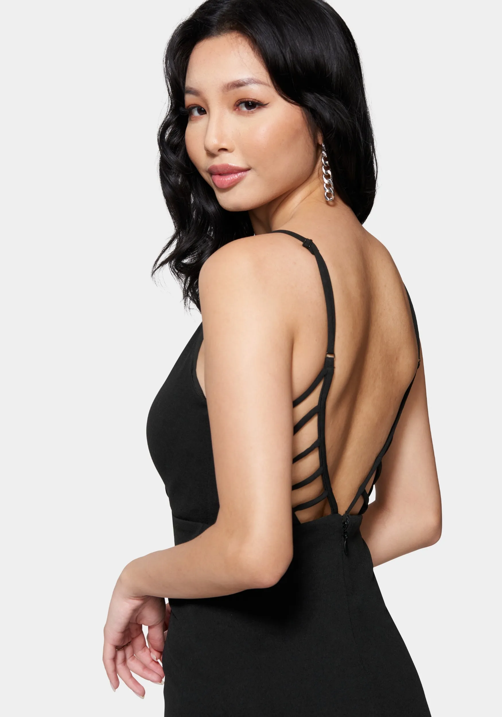 Caged Low Back Mini Dress