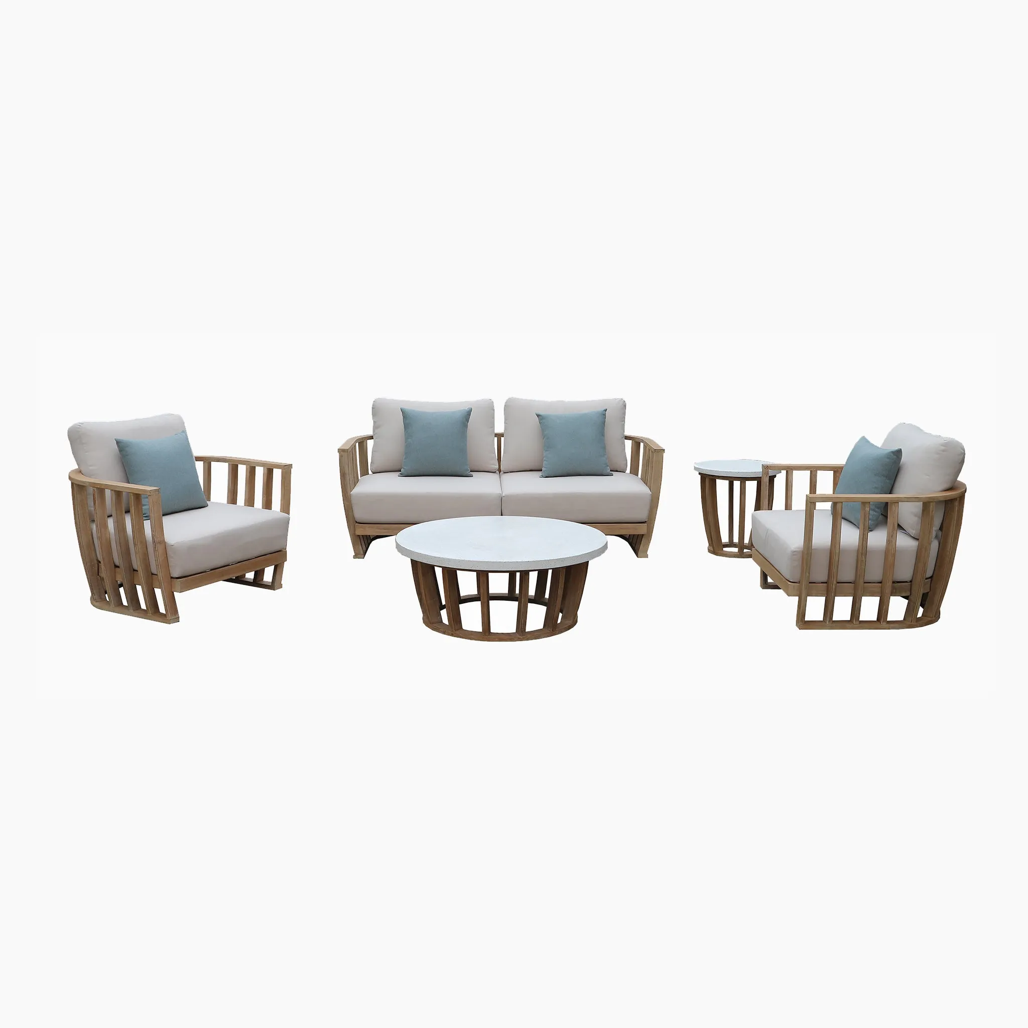 Cape 2 Seat Sofa Set in Beige