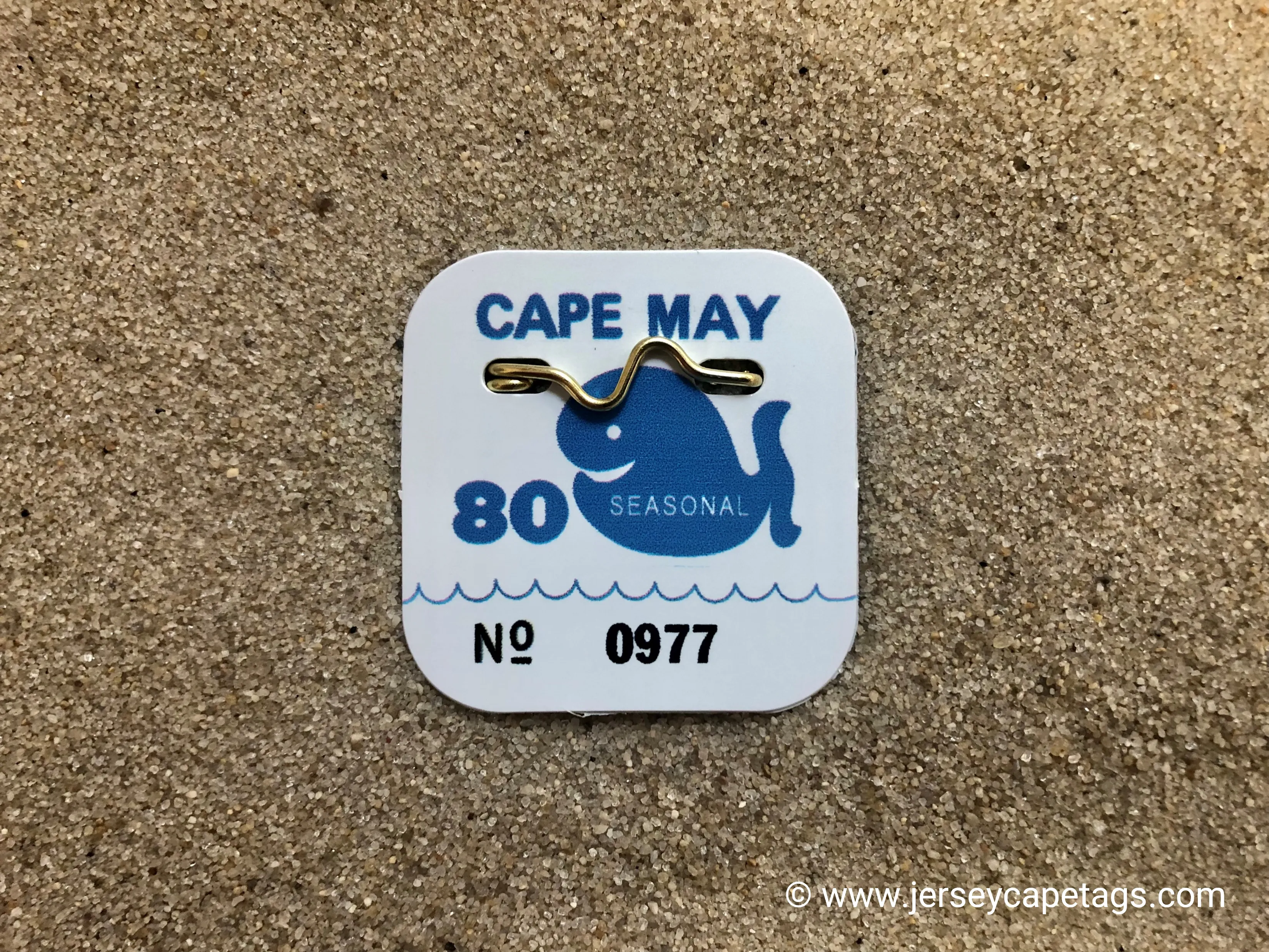 Cape May 1980 Seasonal Beach Tag