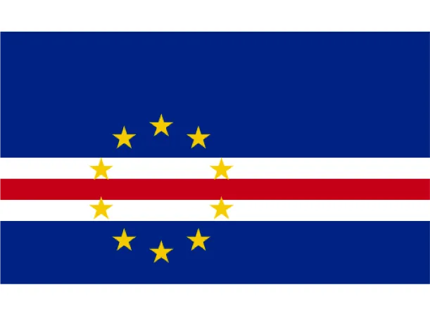 Cape Verde Courtesy Flag Polyester 45 x 30cm