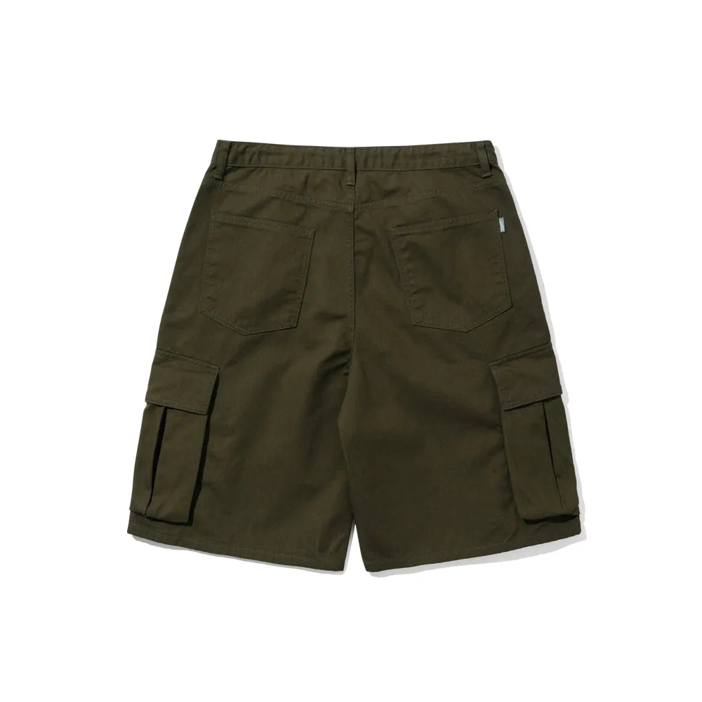 CARGO LOOSEFIT COTTON SHORT PANTS KHAKI