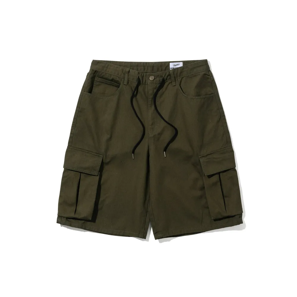 CARGO LOOSEFIT COTTON SHORT PANTS KHAKI