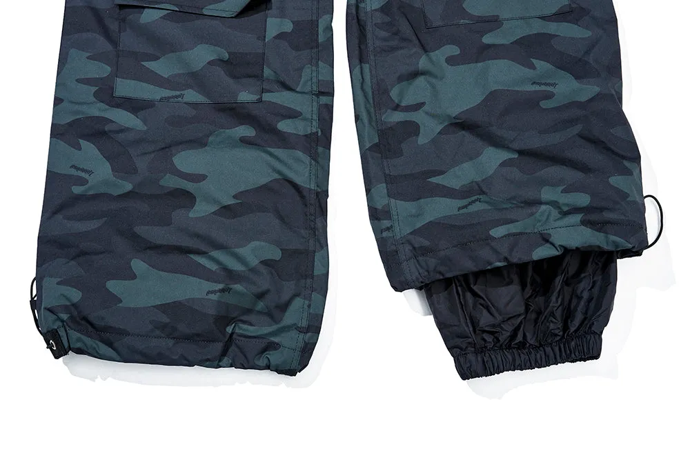 CARGO POCKET BOX TRACK PANTS GREEN CAMO