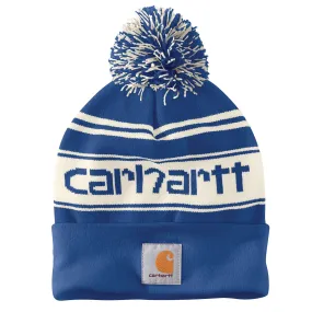 Carhartt Knit Pom-Pom Cuffed Logo Beanie