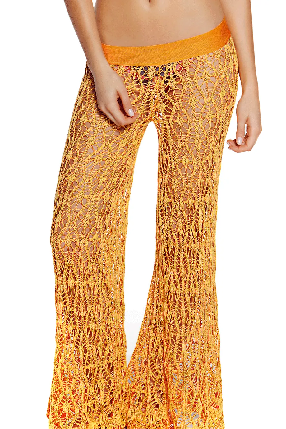 CECILIA PRADO MARISOL Black Crochet Pants