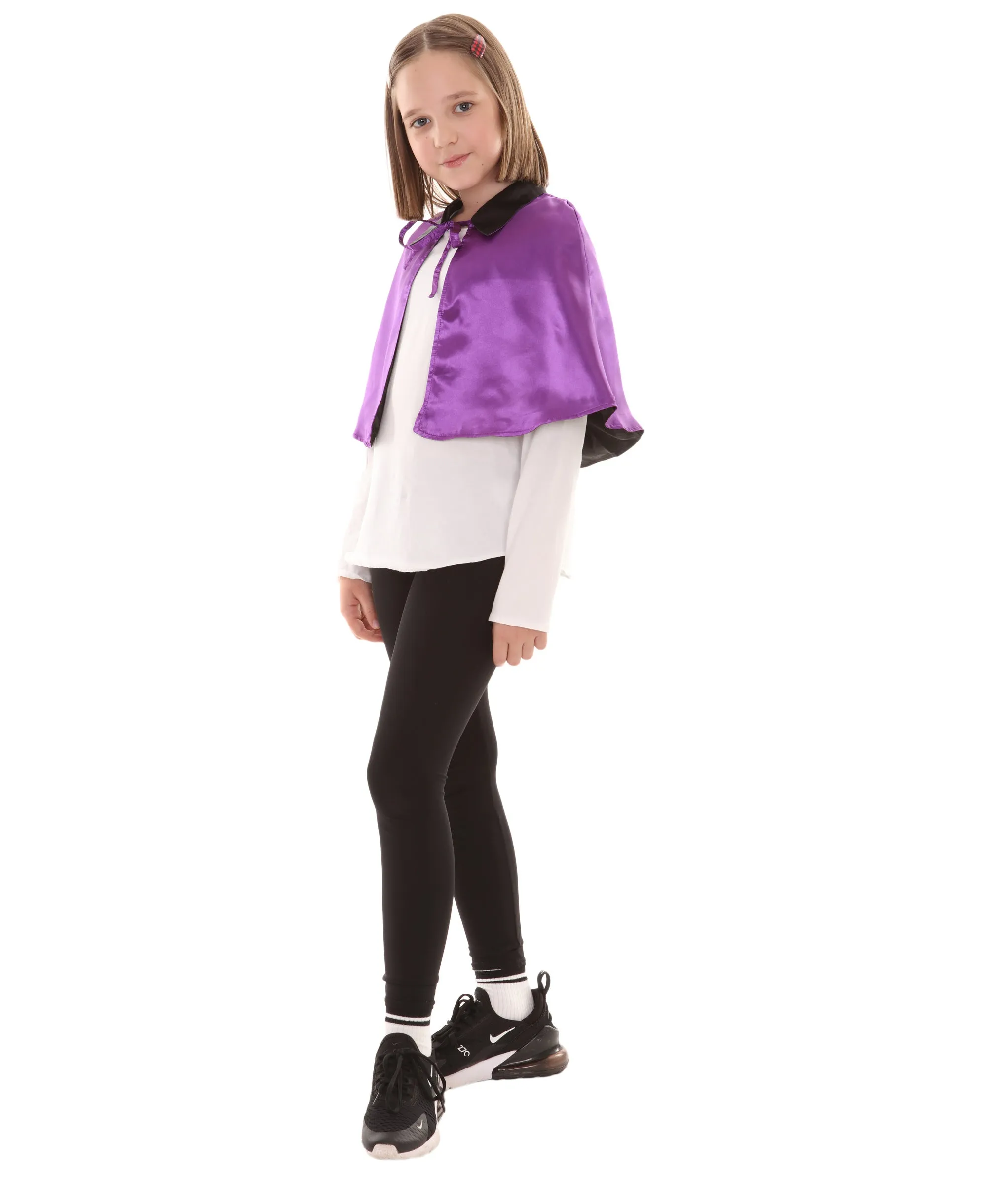 Child's Vampire Cape Costume | Lilac & Black Halloween