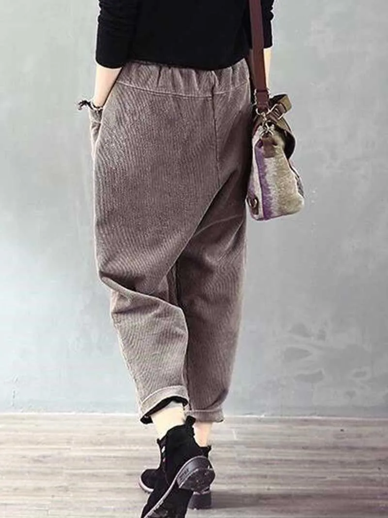 Colorful Choice Elastic Waist Retro Pant