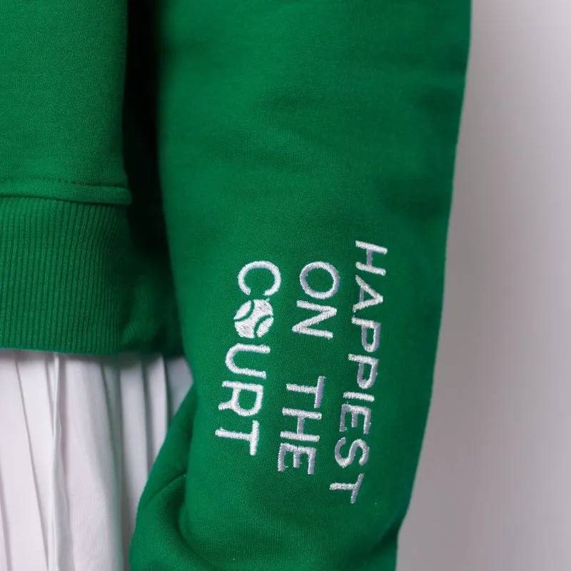 CourtLife Happiest on The Court Zip Sweatshirt  - Green