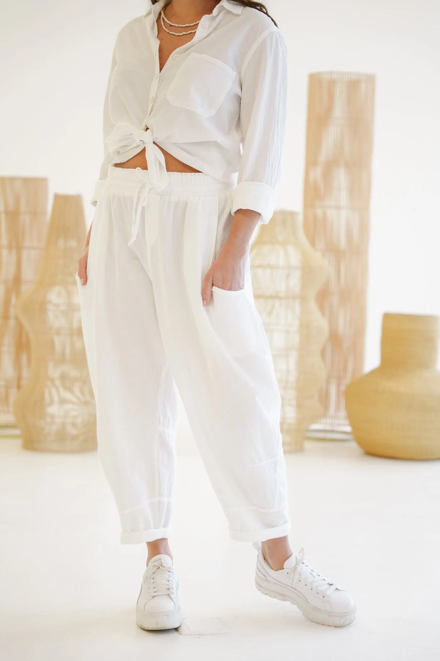 Cove Cotton Barrel Pants