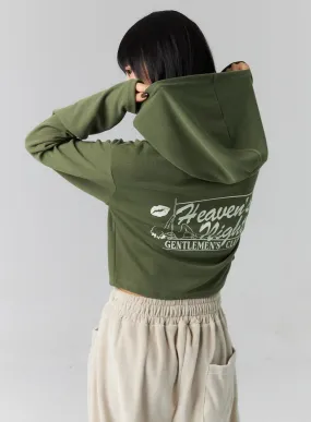 Crop Hoodie with Back Graphic CS318