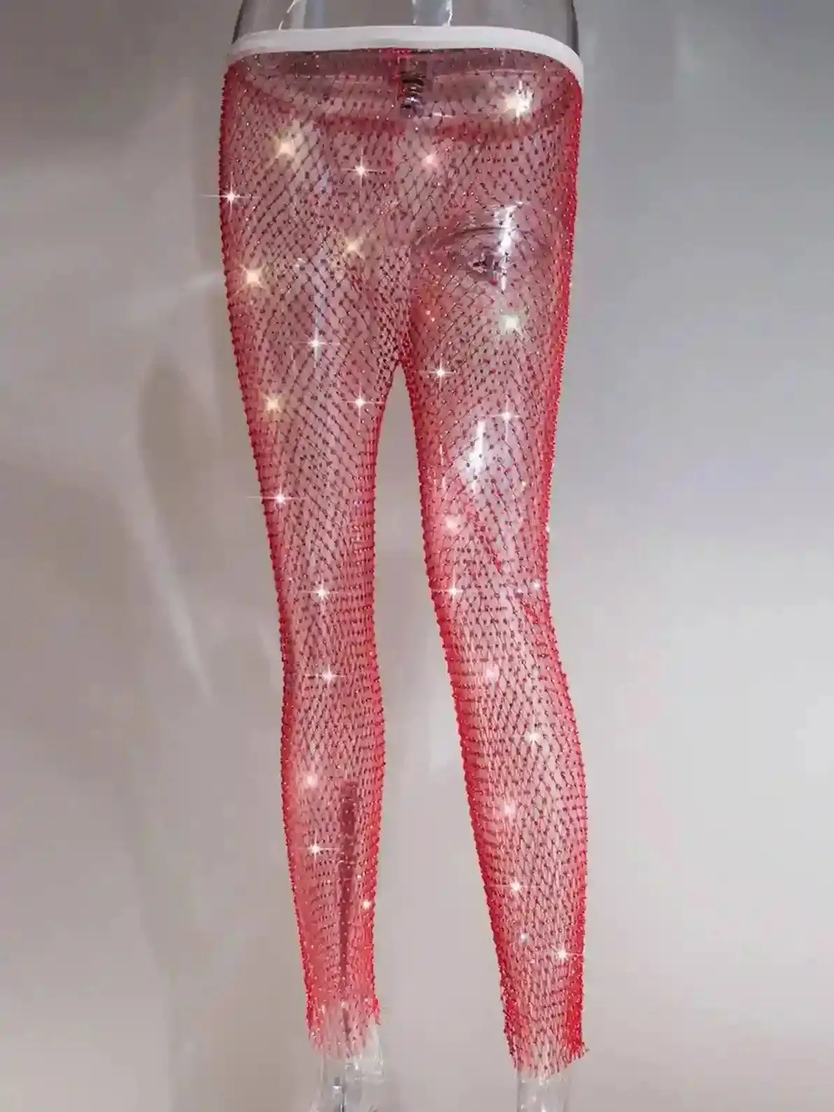 Cynthia Rhinestone Mesh Pants