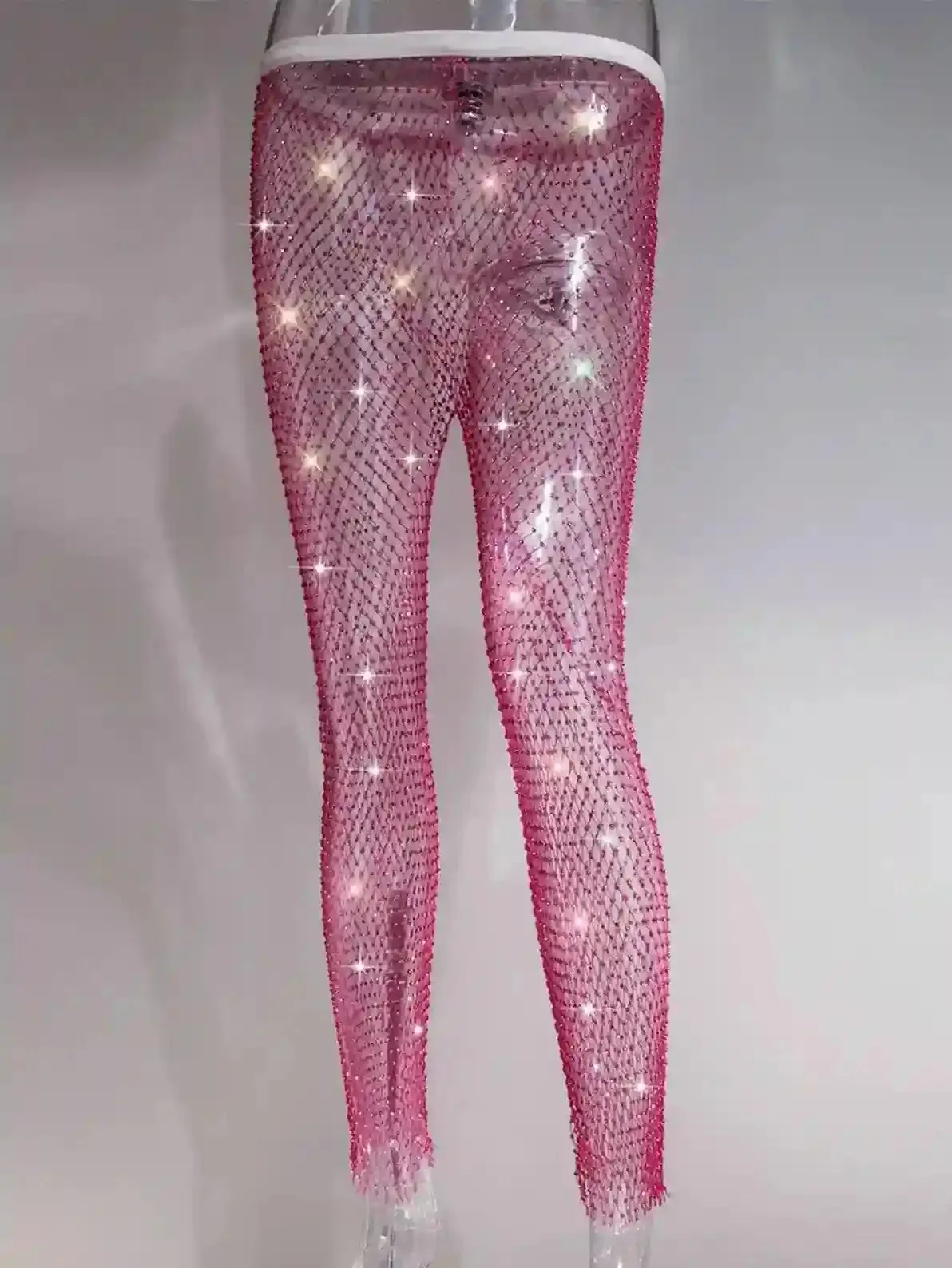 Cynthia Rhinestone Mesh Pants