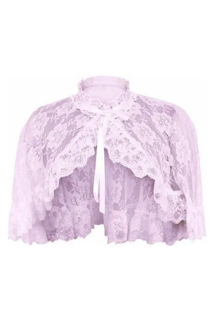 Daisy Corsets Lt Pink Lace Cape