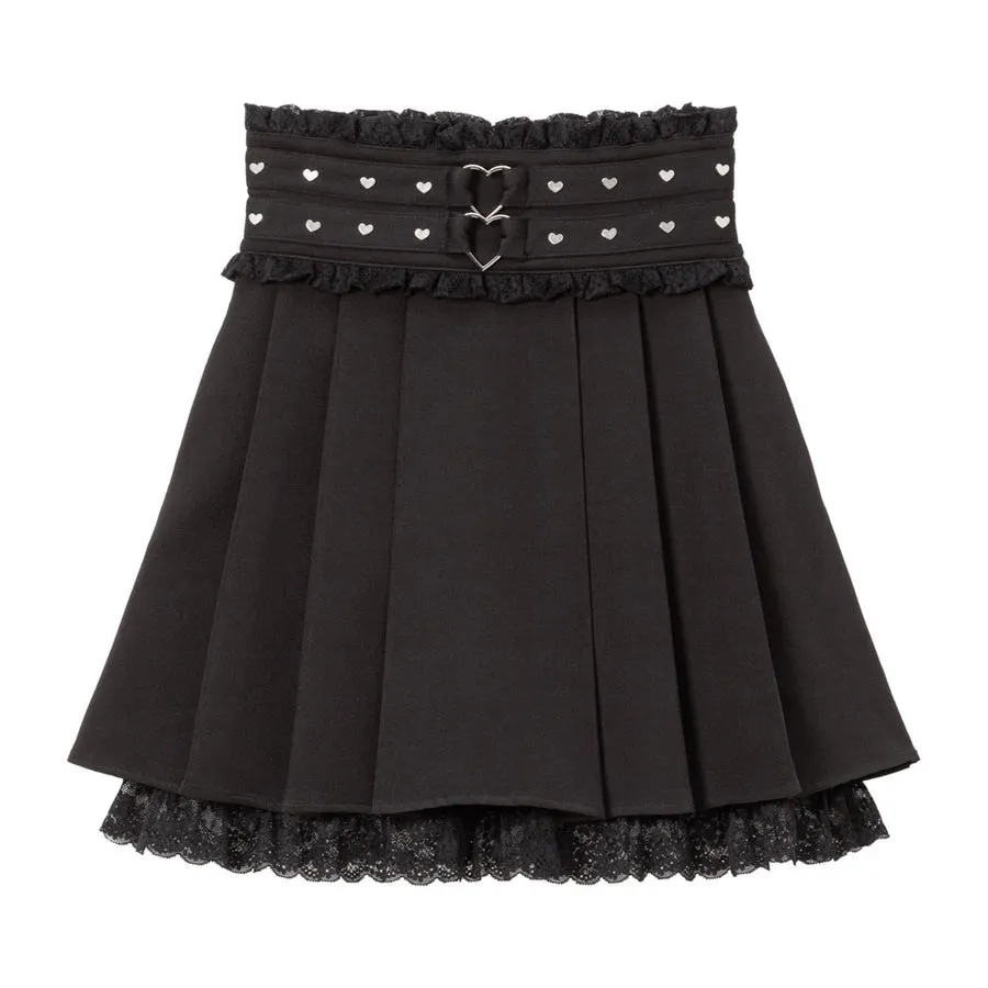 Dear My Love jirai kei heart stud skirt