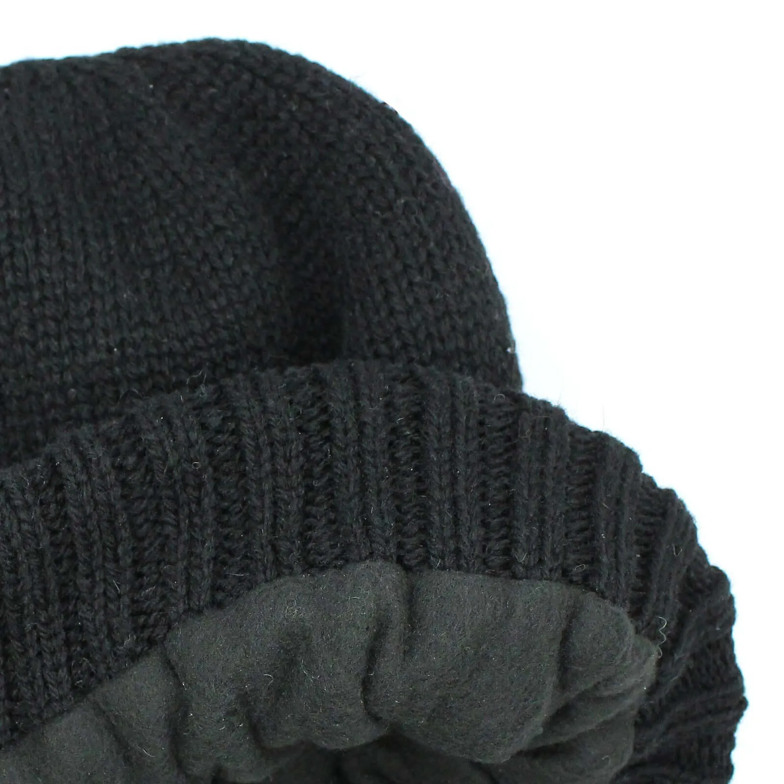 Dents Mens Wool Blend Knit Beanie Warm Winter Thick Hat - Black