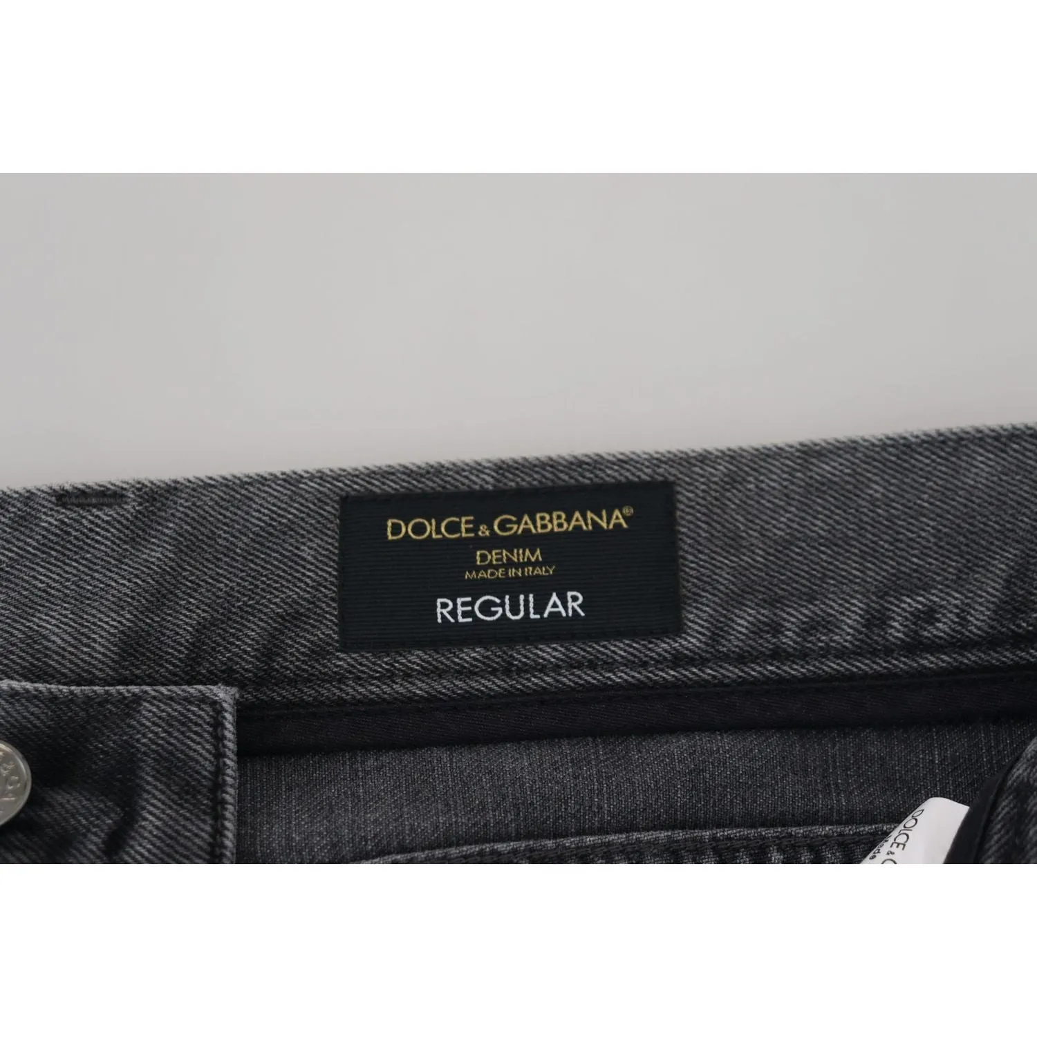 Dolce & Gabbana Elegant Grey Checkered Denim Treasure