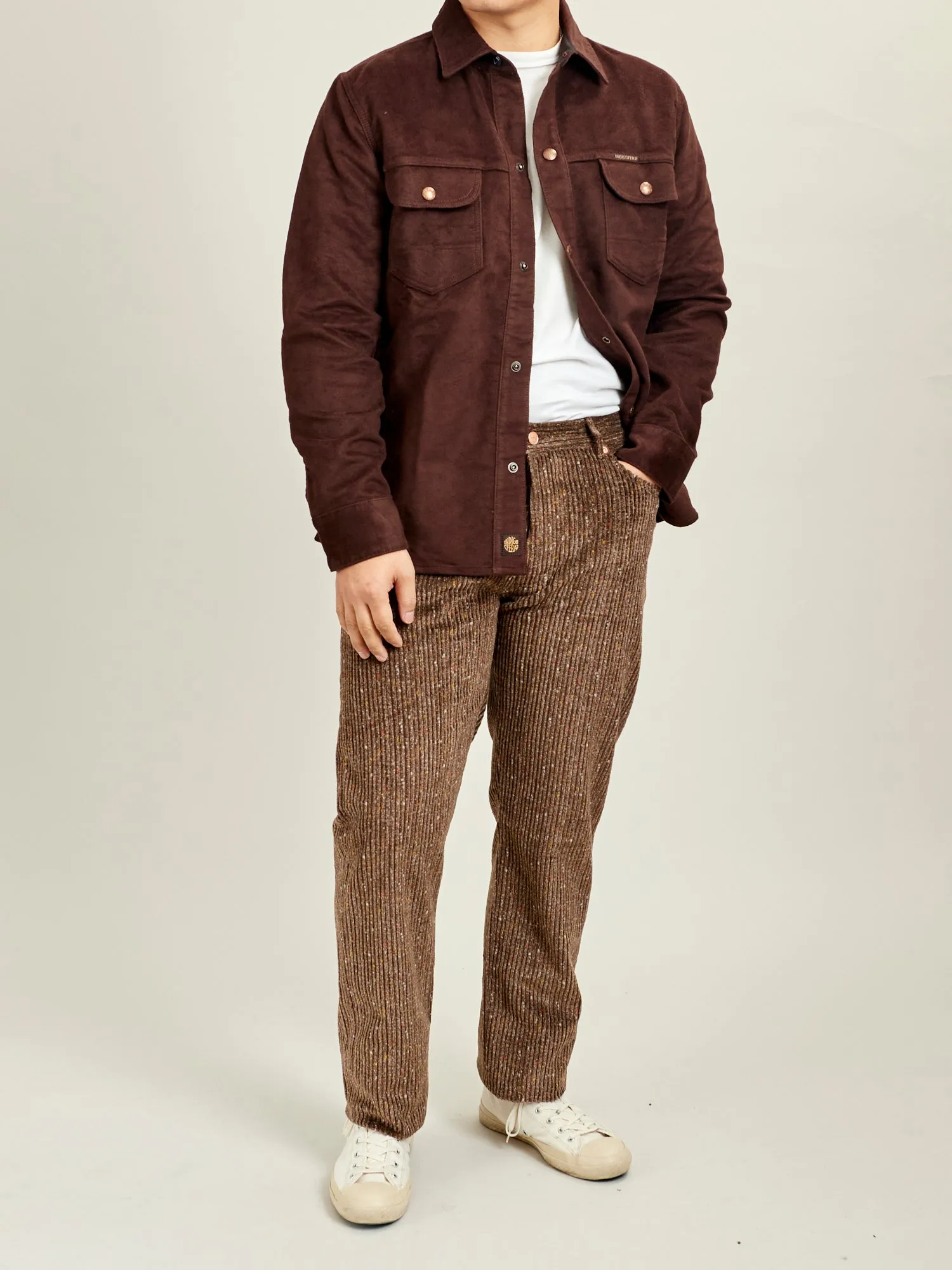 Donegal Corduroy Five Pocket Trousers in Rustic Brown