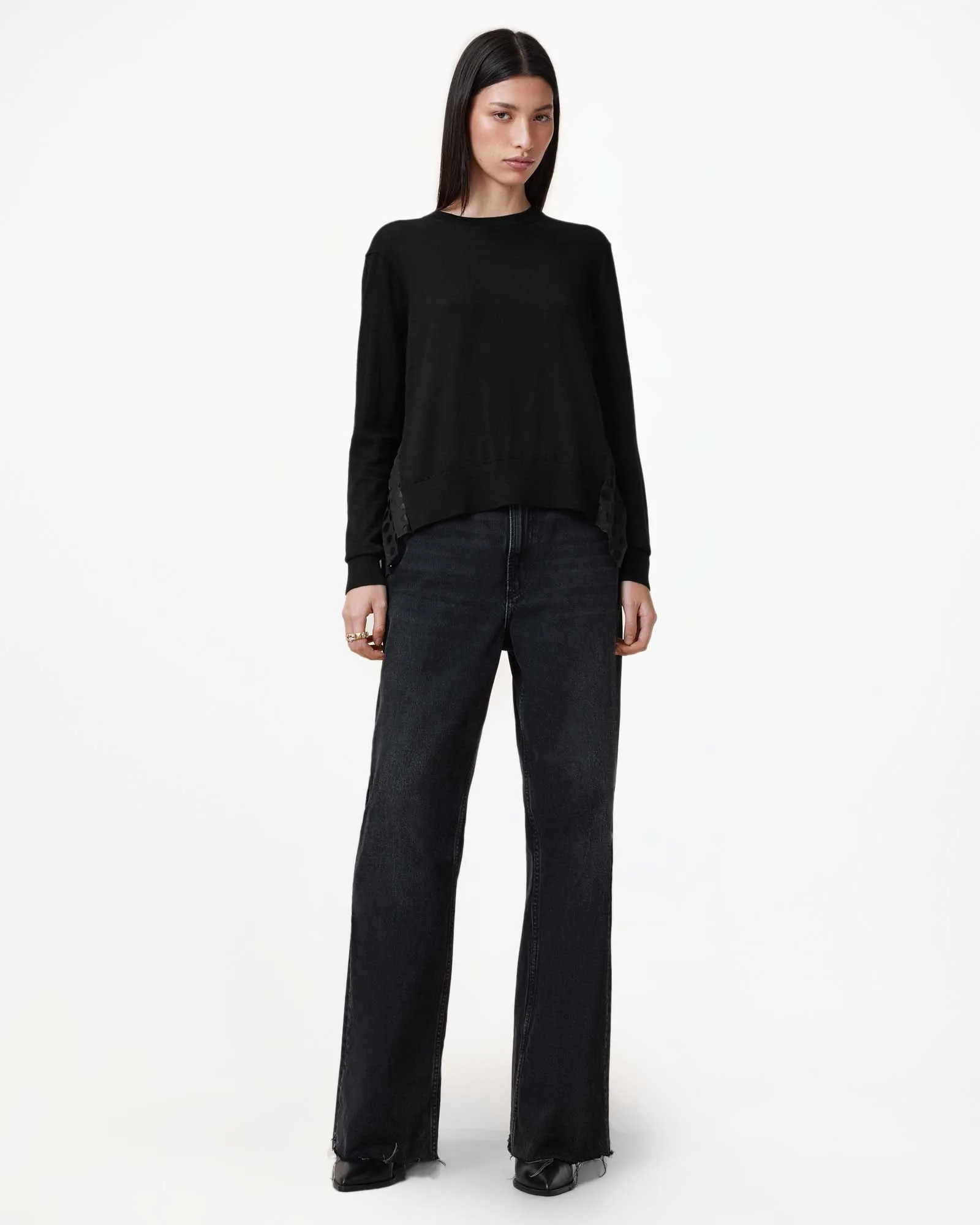 Dott Relaxed Fit Mesh Panel Jumper