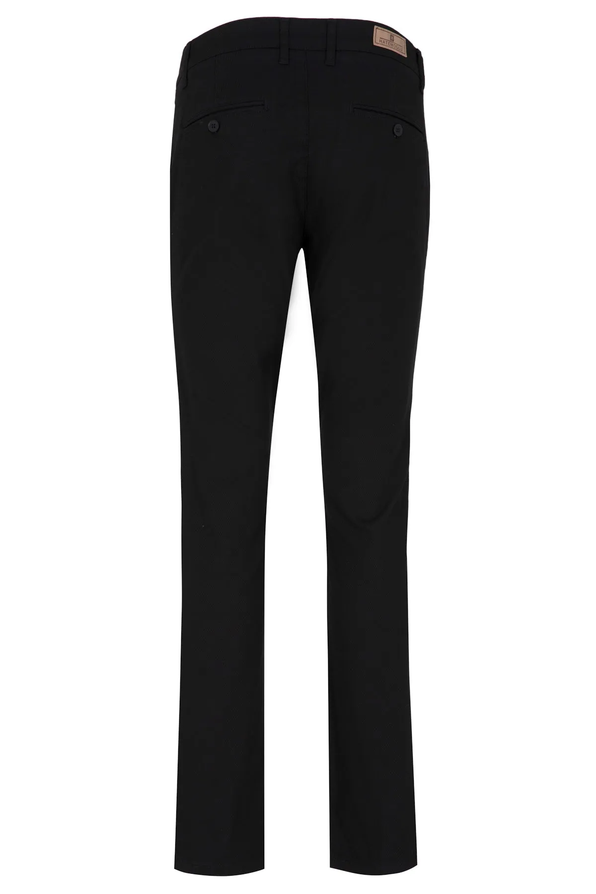 Dynamic Fit Low Waist Cotton Black Casual Pants