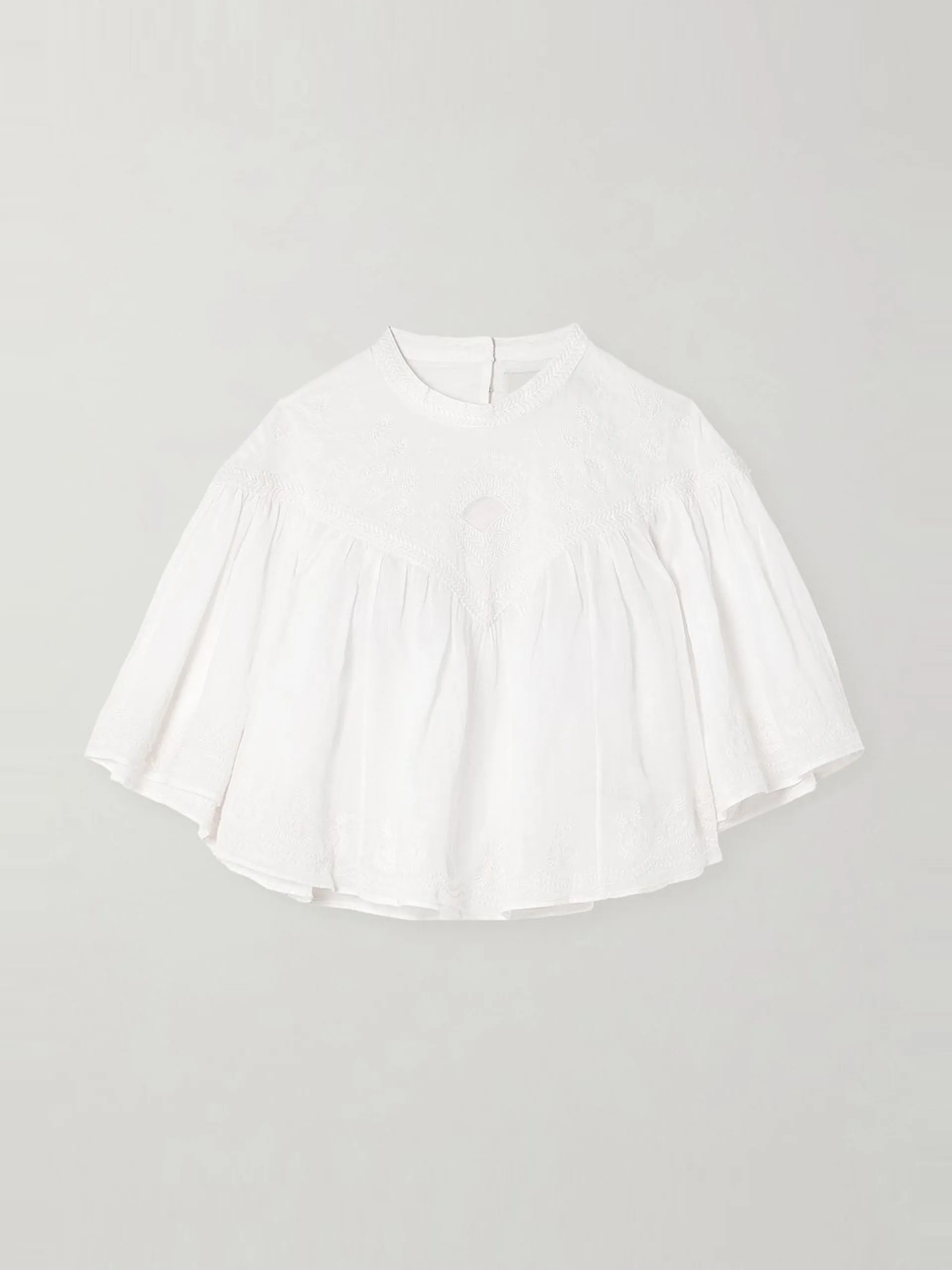 Elodia embroidered ramie blouse