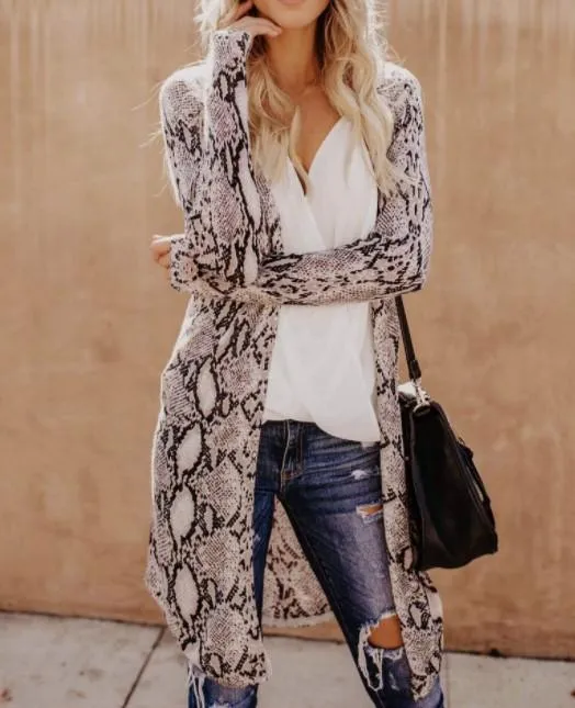 Fashion Camouflage Fall Long Cardigan Overcoat